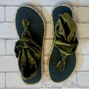 Olive Velvet Women's Sandals